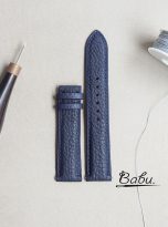 Dark Blue Togo Calf leather strap with quick release spring bars (2)