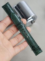 Moss green lizard leather watch strap (10)