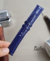 Quick release leather watch strap, Handmade Blue Lizard watch band SW234