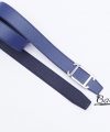 Premium Calf leather belt handcrafted, Blue Epsom-Togo Leather Belt LB088
