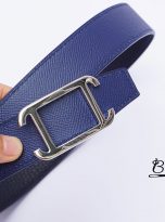 Calf leather bellt handcrafted – Togo leather belt handmade – Epsom leather belt (2)
