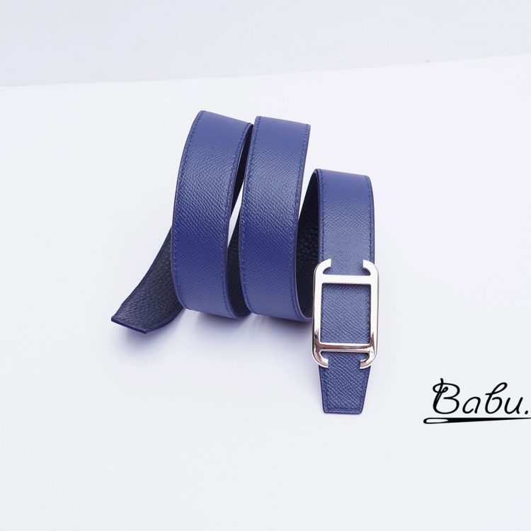 Black Togo leather belt, Handmade Calf leather belt for men LB086