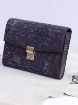 Premium Nubuck Alligator leather clutch handcrafted for men (2)