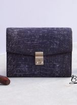 Premium Nubuck Alligator leather clutch handcrafted for men (3)