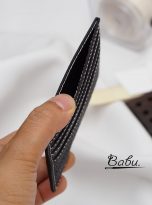 black Togo calf leather card holder handmade (1)