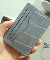 Cement Alligator Credit Card Holder, Premium leather card wallet handcrafted MWL294