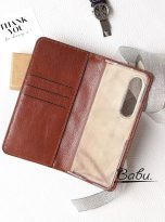 leather phone case handmade for samsung Z fold (6)
