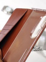 leather phone case handmade for samsung Z fold (8)