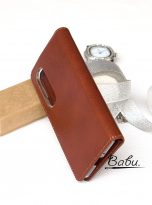 leather phone case handmade for samsung Z fold (9)