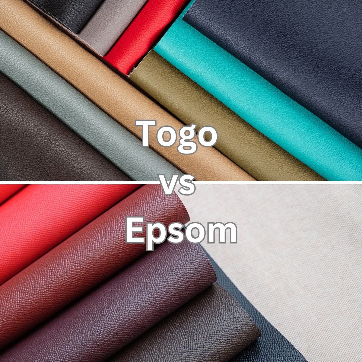 The difference between Togo and Epsom leather