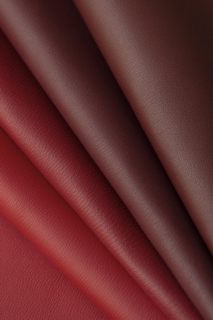 Relma Goat leather in shades of red color
