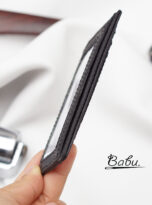 genuine calfskin leather card holder handmade (5)