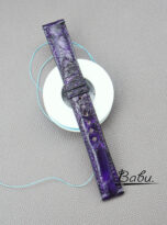 Deep Purple Python leather watch band with Quick release spring bars (1)