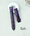 Deep Purple Python leather watch strap with Quick release spring bars SW309