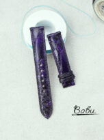 Deep Purple Python leather watch band with Quick release spring bars (3)