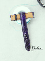 Deep Purple Python leather watch band with Quick release spring bars (4)