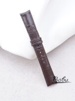 dark brown alligator leather watch band with curved lug ends (1)