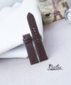 Quick release Lizard leather watch band in dark brown SW306