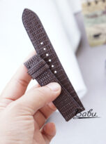 dark brown lizard watch band quick release (6)