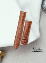 handmade curved end watch strap alligator leather 8