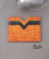 Terracotta Alligator Card Holder, Nubuck Alligator leather credit card wallet MWL298