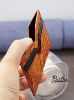 Terracotta Alligator leather card wallet – genuine alligator leather credit card holder (4)