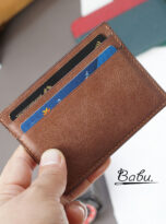 Tuscany vintage cow leather card wallet in brown (4)