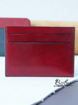 vegetable tanned cow leather card wallet (3)