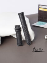 Black Ostrich body leather watch band handcrafted quick release pins (4)