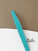 Epsom leather pen sleeve holder handmade in tiffany blue (5)