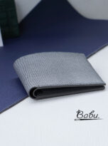 gray lizard leather wallet for men – handmade bifold wallet (3)