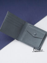 gray lizard leather wallet for men – handmade bifold wallet (4)