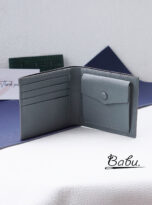 gray lizard leather wallet for men – handmade bifold wallet (6)