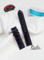 Deep blue ostrich watch band handcrafted (5)