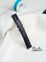 Deep blue ostrich watch band handcrafted (6)