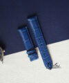 Quick release Premium Alligator leather watch band in blue SW313