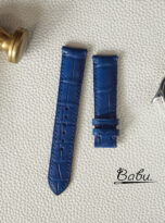 blue alligator leather watch band quick release spring bars handmade (3)