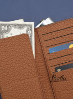 dark brown alligator long wallet handmade (1)