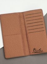 dark brown alligator long wallet handmade (3)