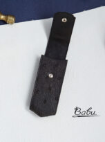 black ostrich body leather case pouch for vertu (1)