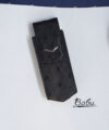 Black Ostrich leather pouch case for Vertu Signature, handcrafted phone case PHL025