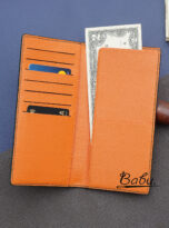 dark green alligator leather long wallet handmade (1)