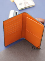 dark green alligator leather long wallet handmade (5)