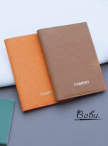 Togo calf leather passport holder wallet handcrafted (2)