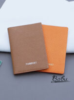 Togo calf leather passport holder wallet handcrafted (3)