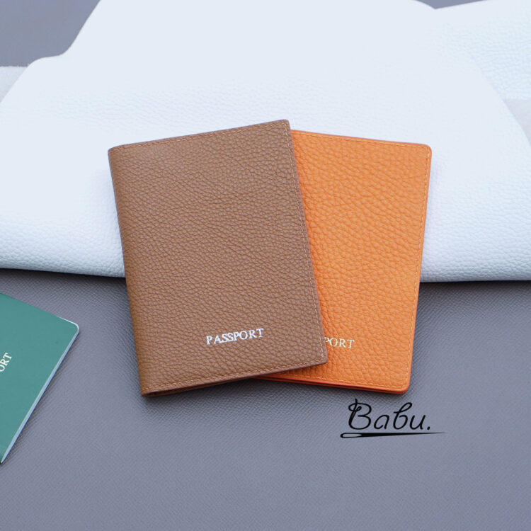Premium Togo leather passport holder, Calf skin passport cover PC014