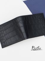 Black Alligator leather wallet – Crocodile wallet handcrafted for men (1)