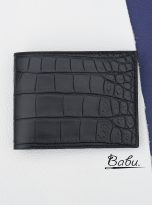 Black Alligator leather wallet – Crocodile wallet handcrafted for men (2)