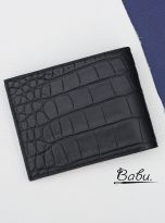 Black Alligator leather wallet – Crocodile wallet handcrafted for men (3)