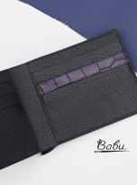 Black Alligator leather wallet – Crocodile wallet handcrafted for men (5)